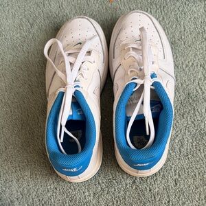 Nike Kids White and Blue Athletic Sneakers